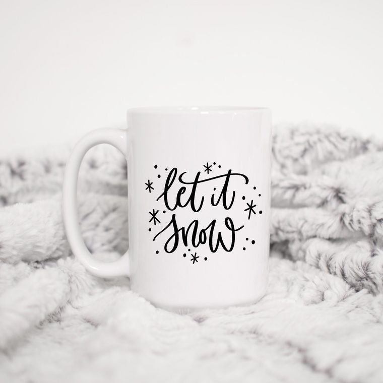 let it snow, mug, christmas, winter