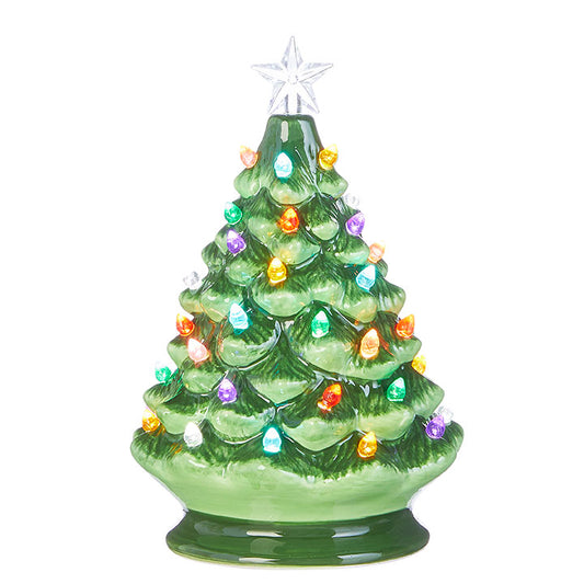 vintage, lighted, ceramic, tree, christmas, timer