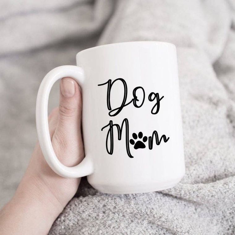 dog, mom, mug