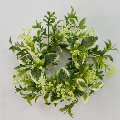 Green Foliage Candle Ring